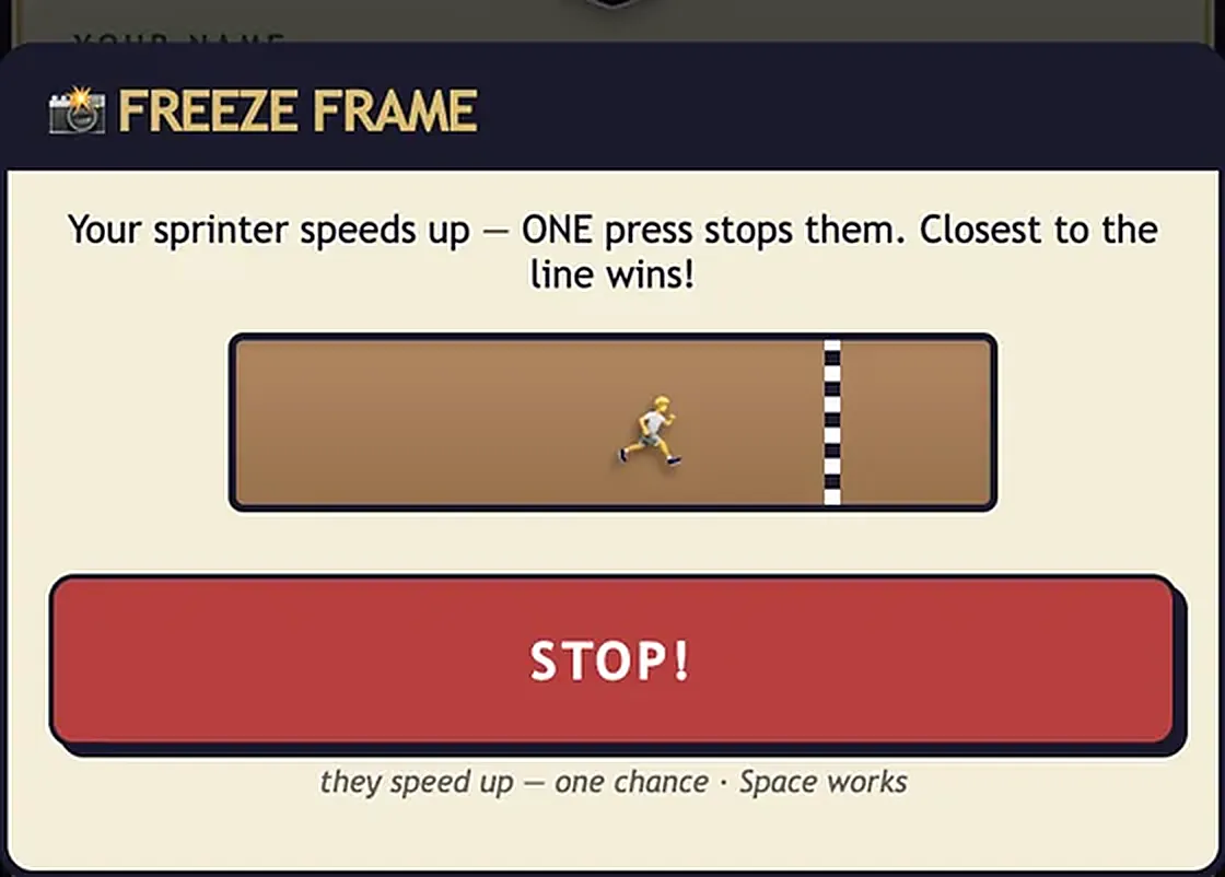 Freeze Frame minigame in RentRivals