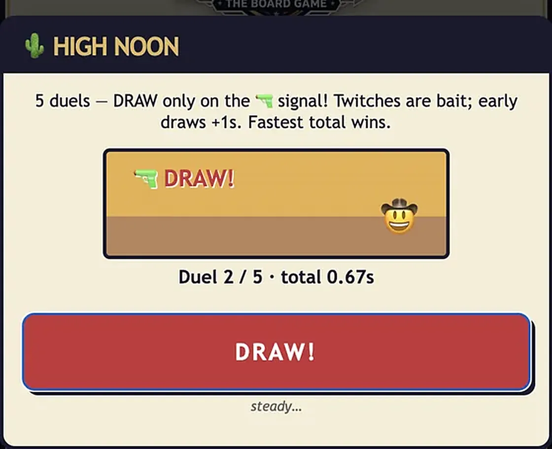High Noon minigame in RentRivals
