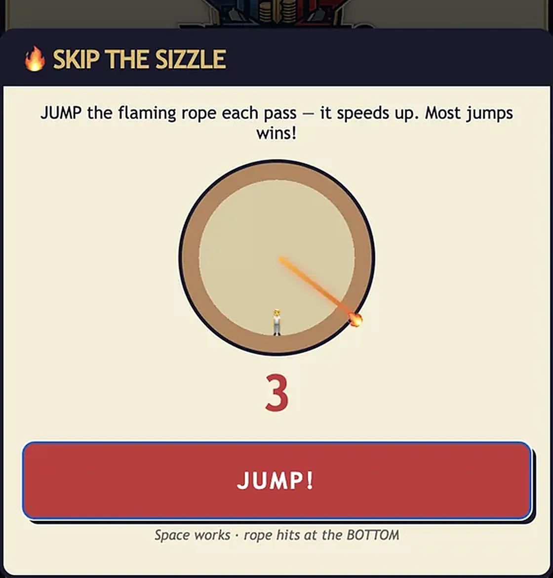 Skip the Sizzle minigame in RentRivals