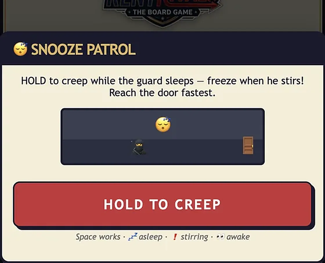 Snooze Patrol minigame in RentRivals