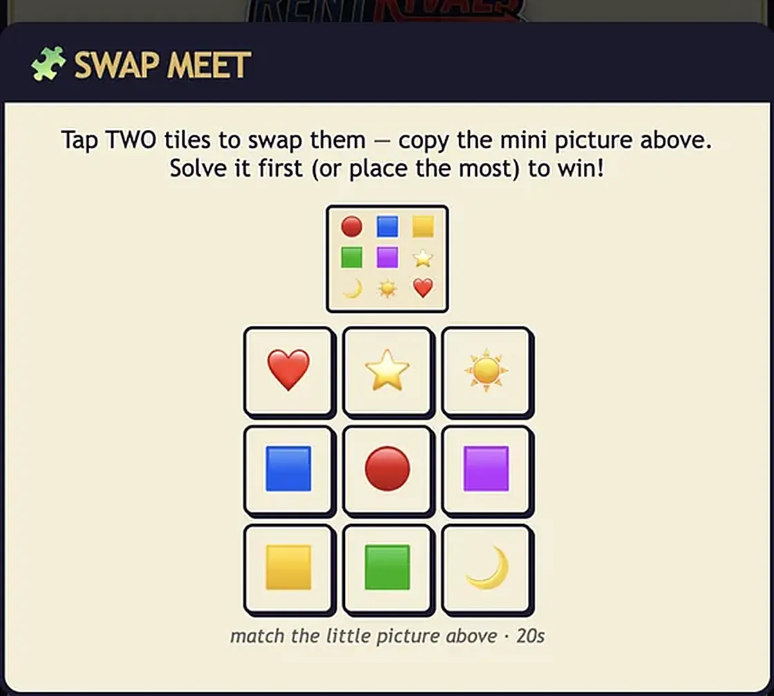 Swap Meet minigame in RentRivals